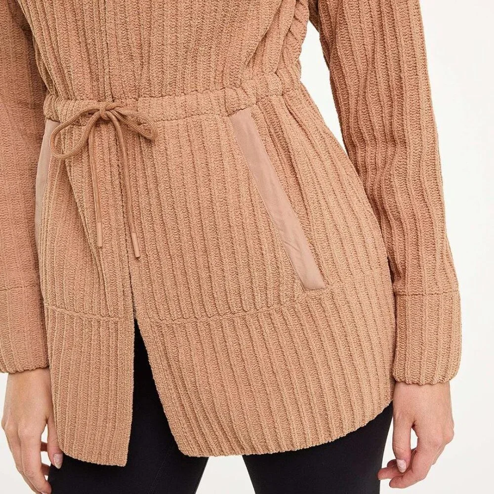 FLX Women's Commuter Sweater Jacket Size XS In Elden Beige - Picture 2 of 15